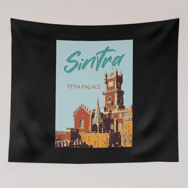 Item preview, Sintra Pena Palace Facade Illustration Print - Portuguese Art designed and sold by Lemomo-artworks.