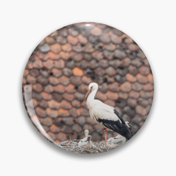 Item preview, White Stork, Ciconia ciconia, with chicks on his nest designed and sold by Zosimus.