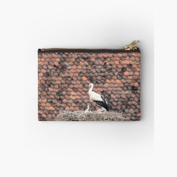 Item preview, White Stork, Ciconia ciconia, with chicks on his nest designed and sold by Zosimus.