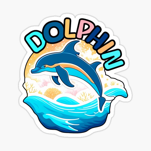 Animal Alphabet - D for Dolphin Sticker