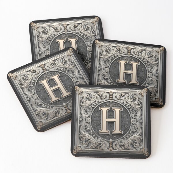Item preview, MONOGRAM LETTER H - ELEGANT STYLE designed and sold by philevera.