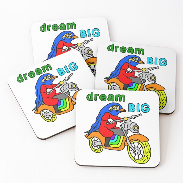 Item preview, Bird on Motorcycle Dream Big designed and sold by NOTSNIW ART.