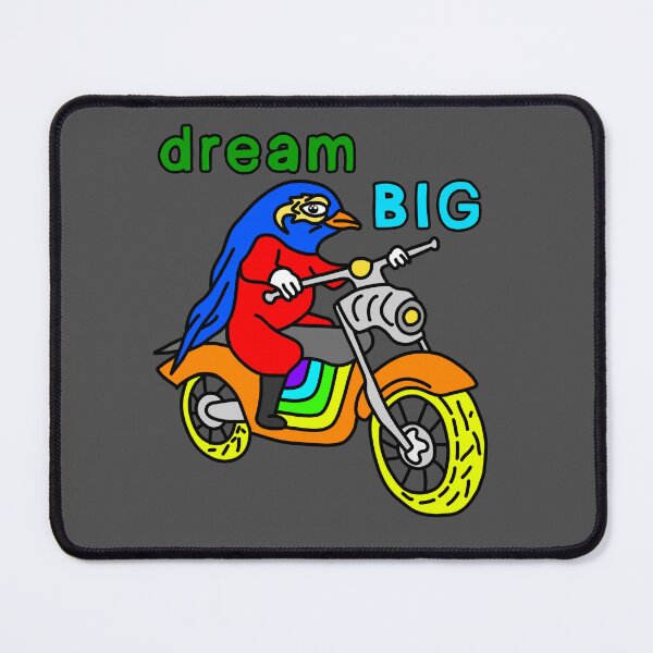 Item preview, Bird on Motorcycle Dream Big designed and sold by NOTSNIW ART.