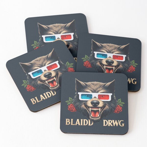 Item preview, Blaidd Drwg Wolf with 3D Glasses designed and sold by greggfriedrice.