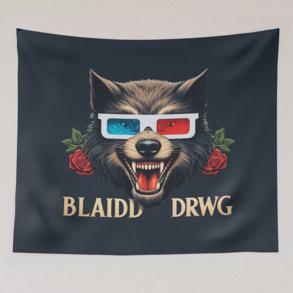 Item preview, Blaidd Drwg Wolf with 3D Glasses designed and sold by greggfriedrice.