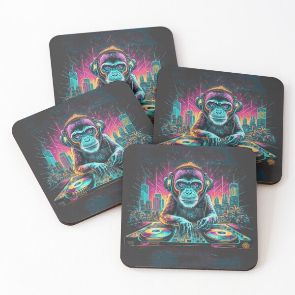 Item preview, Dj Monkey Stencil Graffiti designed and sold by Bomax121.