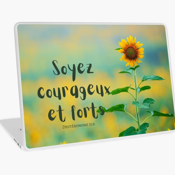 Item preview, Soyez courageux et forts | Deutéronome 31:6 | Tournesols designed and sold by JWBonneNouvelle.