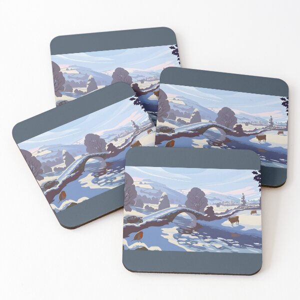 Item preview, All Creatures Great & Small Vintage Winter Scene designed and sold by BronteDetenbeck.
