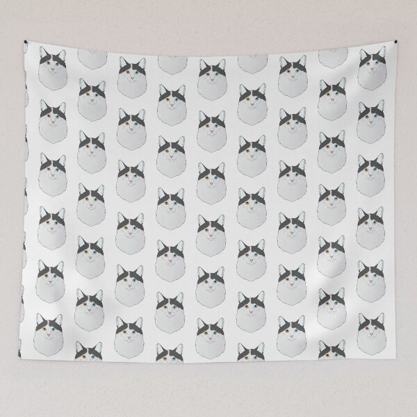 Item preview, Turkish Van black and white  designed and sold by Cynthiaetal.