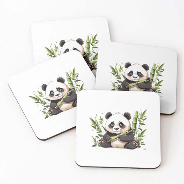 Item preview, Cute Panda Eating Bamboo - Funny Animal Art designed and sold by HiveMechs.