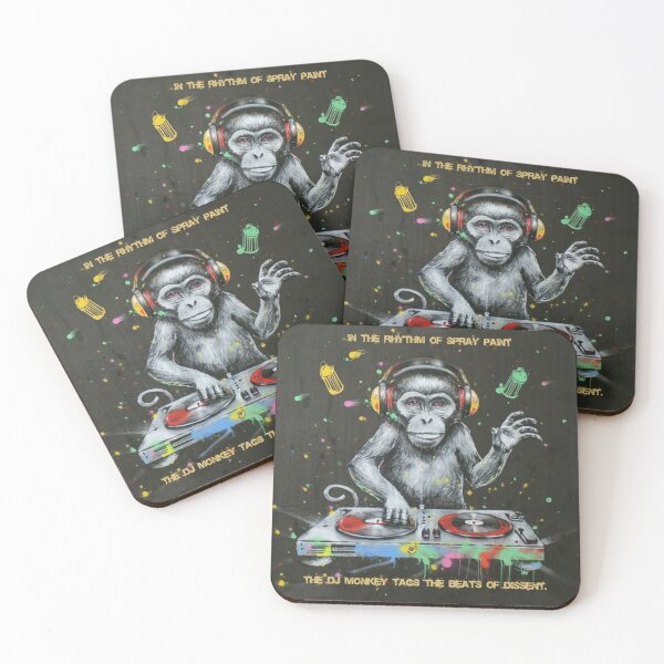 Item preview, Dj Monkey Stencil Graffiti designed and sold by Bomax121.