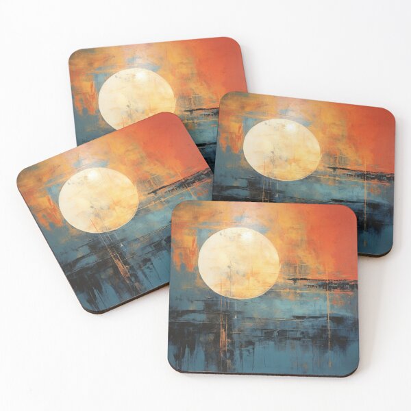 Artikelvorschau, Entdecken Sie "Simplistic & Minimalistic Vintage Sunset" Abstrakte Kunst entworfen und verkauft von ArtificialGenes.