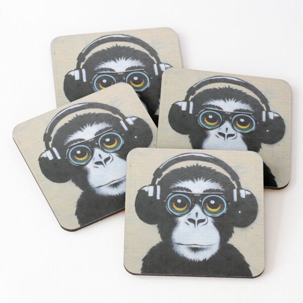 Item preview, Dj Monkey Stencil Graffiti designed and sold by Bomax121.