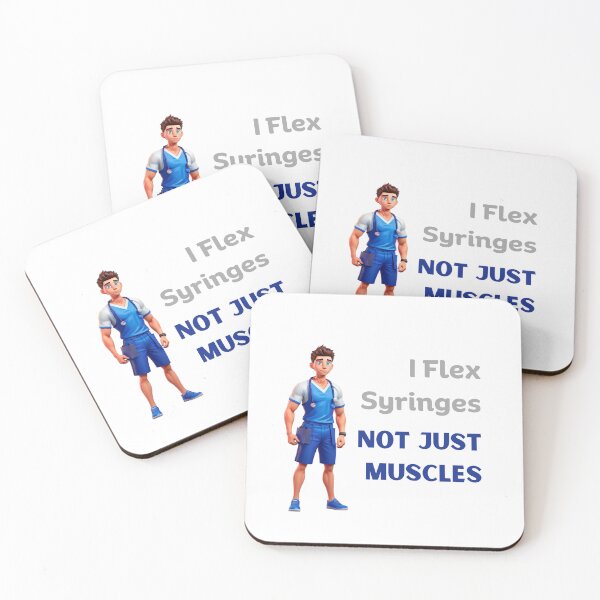 Item preview, I Flex Syringes Not Just Muscles Var 1 designed and sold by TugForkFinds.