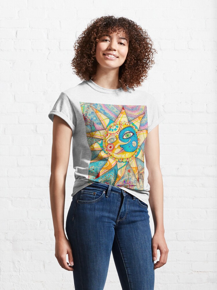 Alternate view of The Lady, The Sun and The Shooting Star Classic T-Shirt
