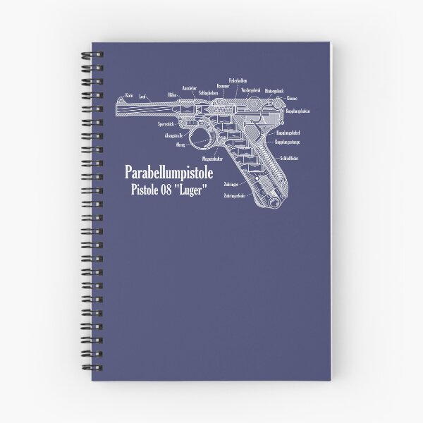 Item preview, Luger Pistol German WW2 P08 Cross Section Inside Diagram designed and sold by MilitaryMart.