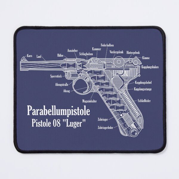 Item preview, Luger Pistol German WW2 P08 Cross Section Inside Diagram designed and sold by MilitaryMart.