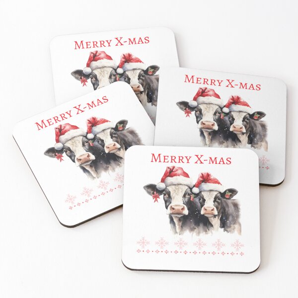Item preview, Christmas Highland Cow Xmas Cows in santa Hat Christmas Cow Festive Mood designed and sold by OliveAndSnow.