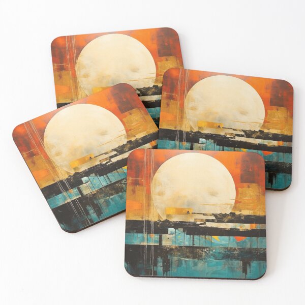 Artikelvorschau, Entdecken Sie "Simplistic & Minimalistic Vintage Sunset" Abstrakte Kunst entworfen und verkauft von ArtificialGenes.