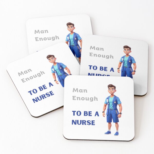 Item preview, Man Enough To Be A Nurse Var 2 designed and sold by TugForkFinds.