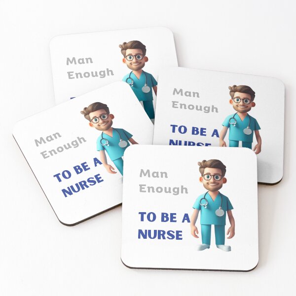 Item preview, Man Enough To Be A Nurse Var 3 designed and sold by TugForkFinds.