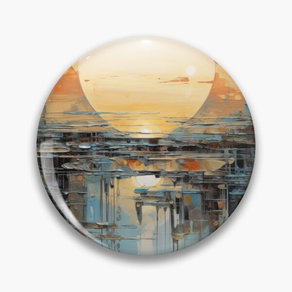 Artikelvorschau, Entdecken Sie "Simplistic & Minimalistic Vintage Sunset" Abstrakte Kunst entworfen und verkauft von ArtificialGenes.