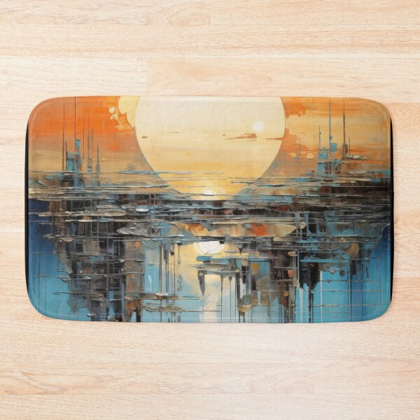 Artikelvorschau, Entdecken Sie "Simplistic & Minimalistic Vintage Sunset" Abstrakte Kunst entworfen und verkauft von ArtificialGenes.