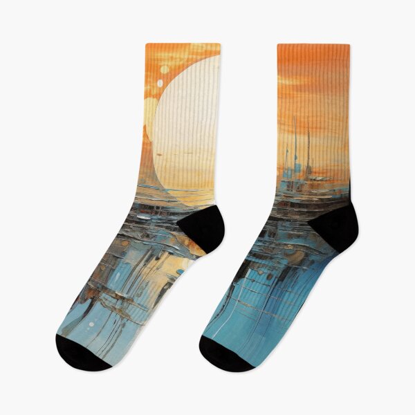 Artikelvorschau, Entdecken Sie "Simplistic & Minimalistic Vintage Sunset" Abstrakte Kunst entworfen und verkauft von ArtificialGenes.