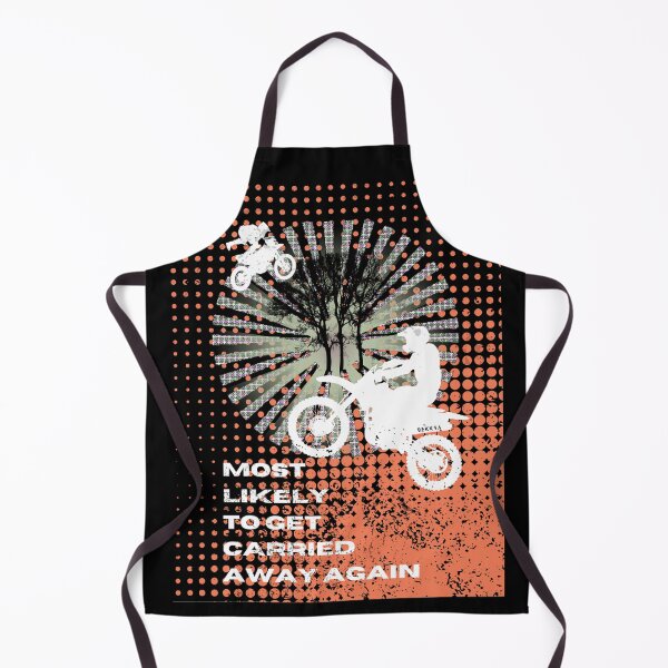 Item preview, Most Likely to Get Carried Away Again (orange background) Motocross Lover designed and sold by bekksa.