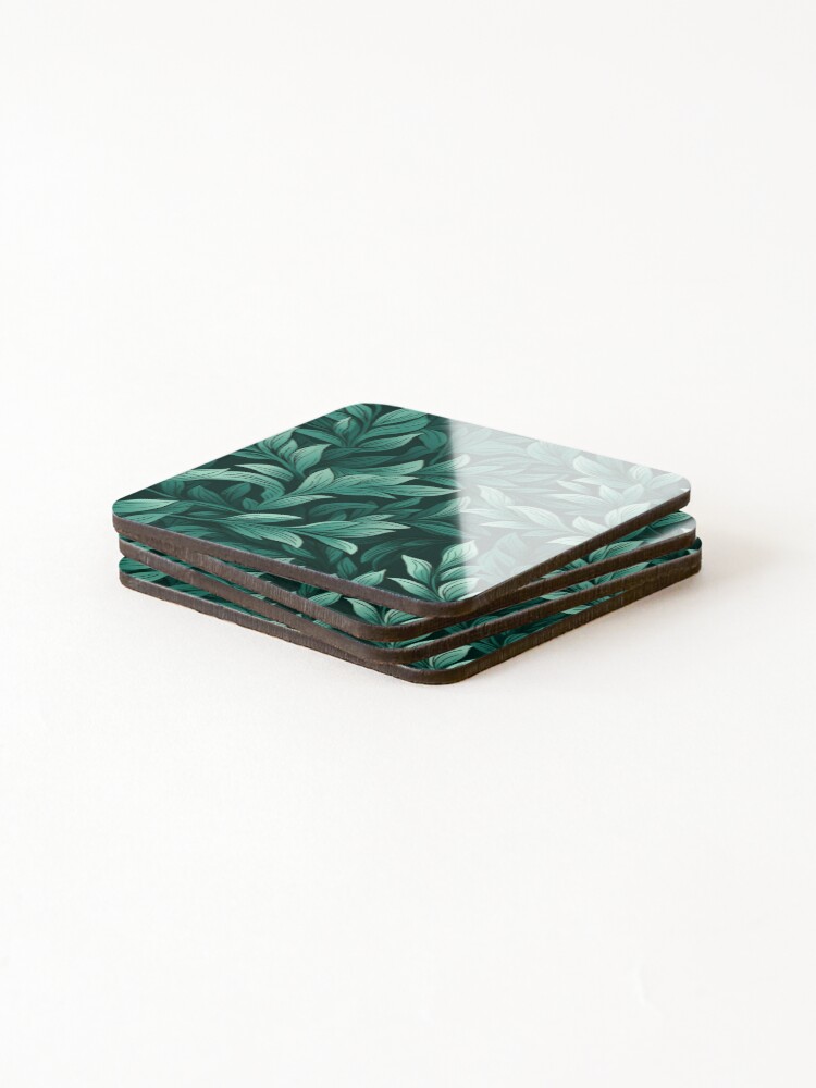 Thumbnail 4 of 5, Coasters (Set of 4), Leaf Pattern designed and sold by SideSignal.