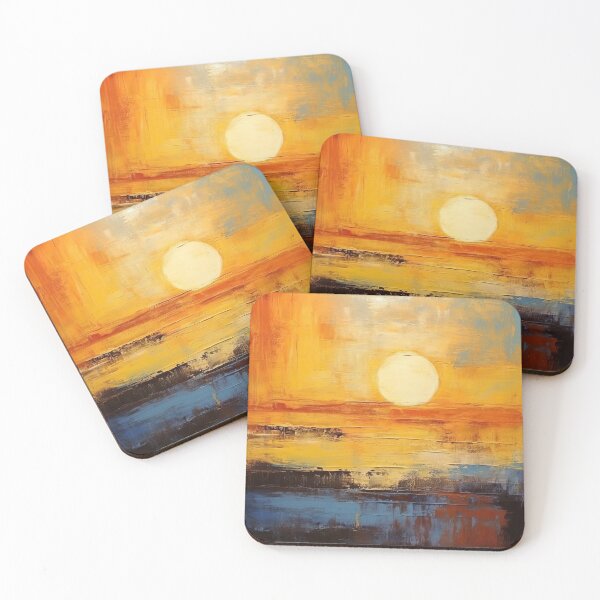 Item preview, Explore "Simplistic & Minimalistic Vintage Sunset" Abstract Art designed and sold by ArtificialGenes.