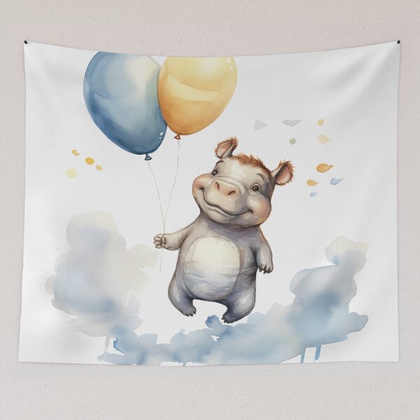 Item preview, Baby Hippo's Balloon Escape designed and sold by Brendon987.