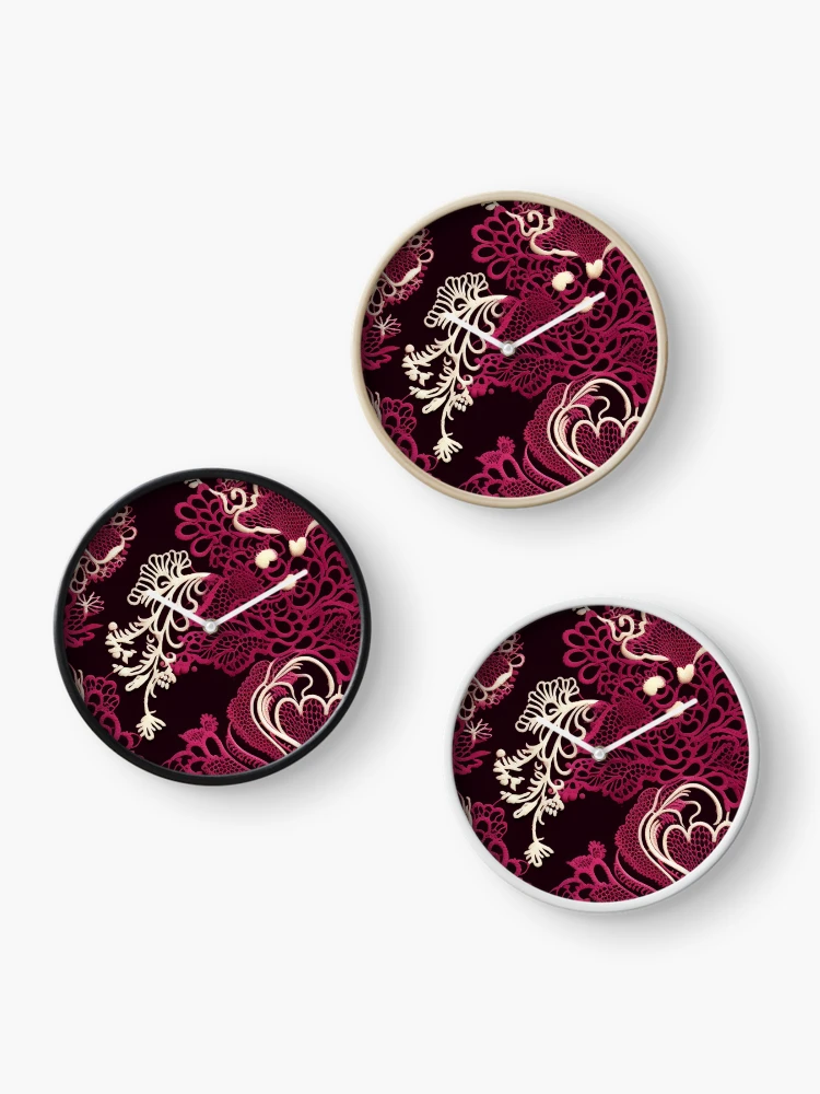 Thumbnail 3 of 4, Clock, Lace Pattern designed and sold by SideSignal.