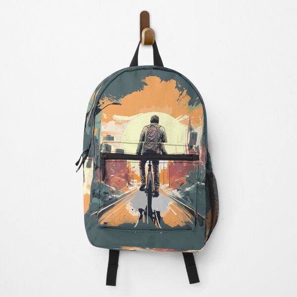 Item preview, A cyclist setting sun in the background. designed and sold by Hisirdoux.