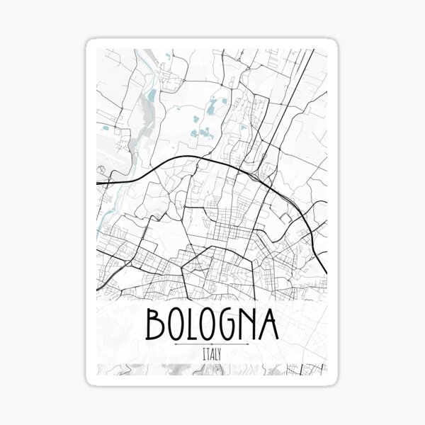 Item preview, Bologna Italy Map designed and sold by TravelWish.