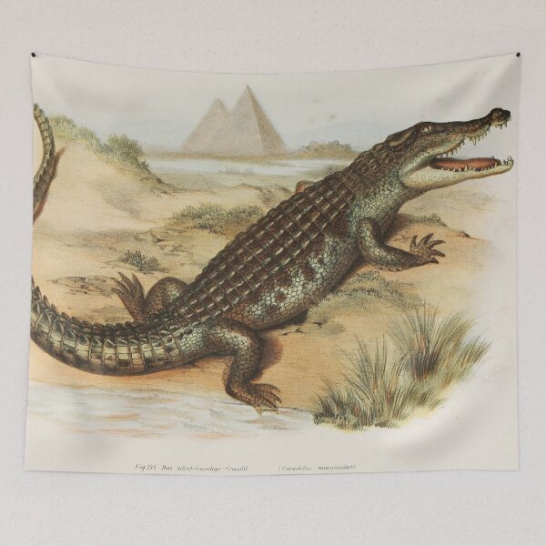 Item preview, Vintage Nile River Crocodile Illustration designed and sold by InnerCitadel.
