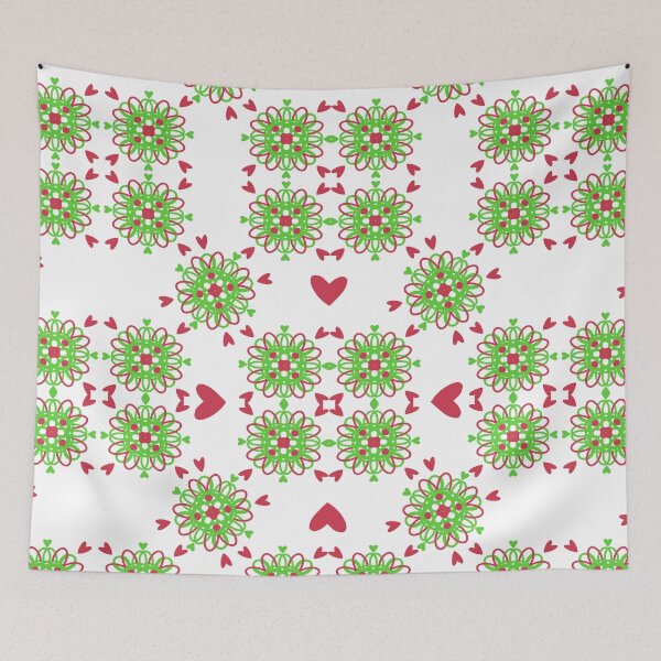 Item preview, Red and Green Christmas Pattern designed and sold by Victoria Rose.