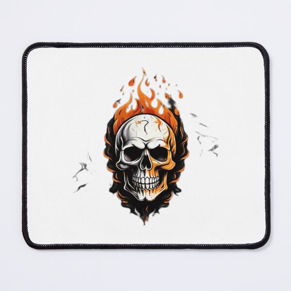 Item preview, Burning Skull T-Shirt - Flaming Skull Graphic Tee designed and sold by HiveMechs.