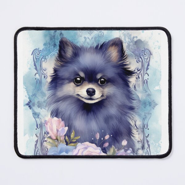 Artikelvorschau, kleiner schwarzer Zwergspitz Pomeranian Hund entworfen und verkauft von WallyPink.