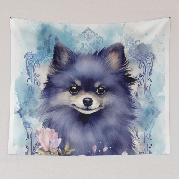 Item preview, small black Pomeranian Pomeranian dog designed and sold by WallyPink.