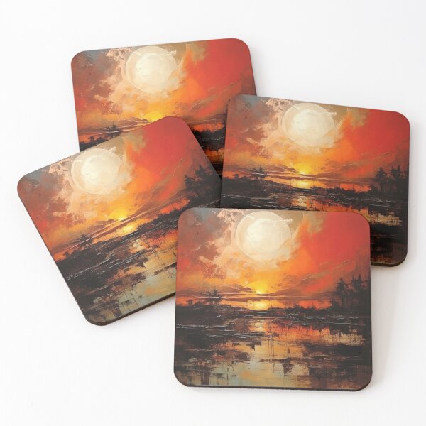 Artikelvorschau, Entdecken Sie "Simplistic & Minimalistic Vintage Sunset" Abstrakte Kunst entworfen und verkauft von ArtificialGenes.