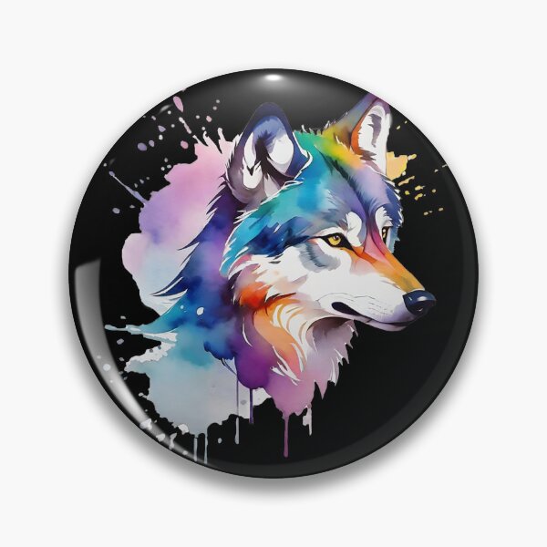 Aperçu de l'œuvre Loup aquarelle créée et vendue par koolcreative.