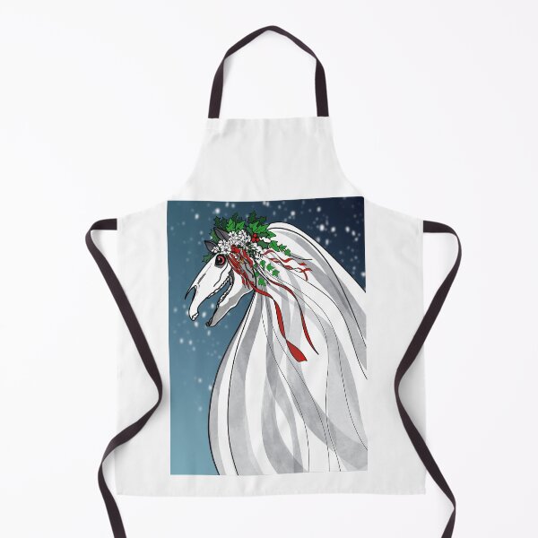 Item preview, Mari Lwyd in the snow designed and sold by TraceyEvansArt.