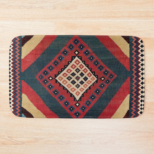 Item preview, Qashqa’i  Antique Fars Persian Kilim Print designed and sold by Vicky Brago-Mitchell®.
