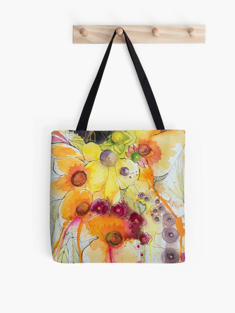 Thumbnail 1 of 2, Tote Bag, Orange abstract designed and sold by BirgitteB.