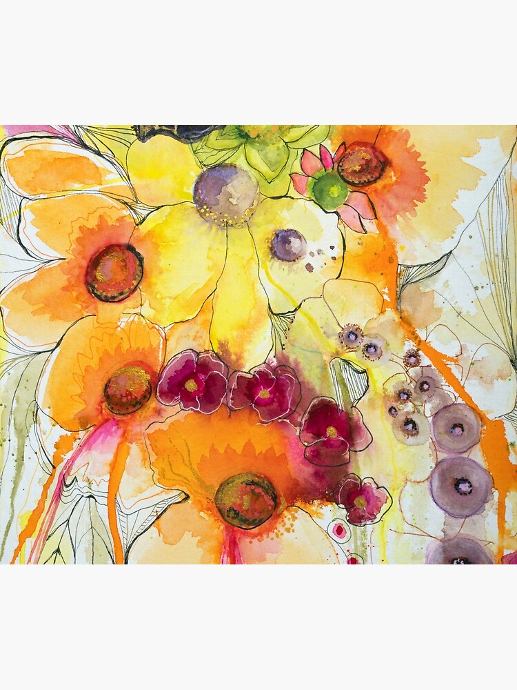 Thumbnail 5 of 5, Shower Curtain, Orange abstract designed and sold by BirgitteB.