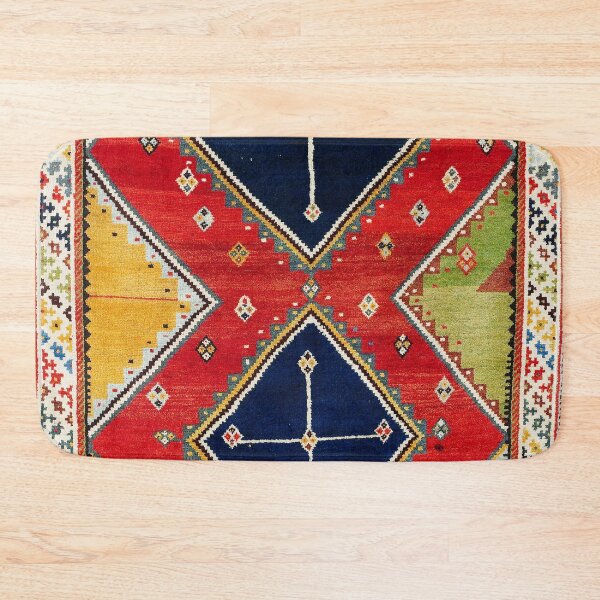 Item preview, Qashqai Gabbeh  Antique Fars Persian Rug Print designed and sold by Vicky Brago-Mitchell®.