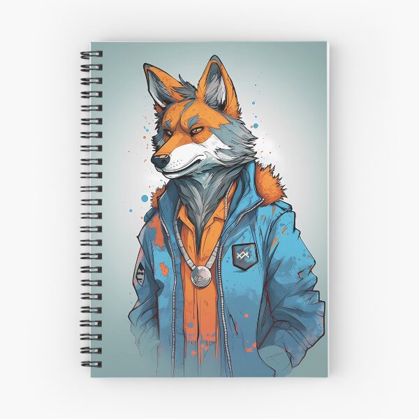 Item preview, Charming wolf in a gadgetpunk jacket designed and sold by zkopix.