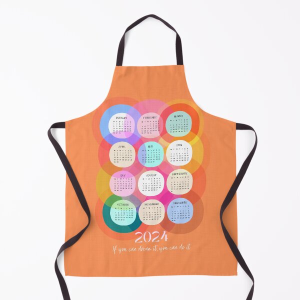 Item preview, Abstract Geo New Year Rainbow Calendar 2024 - 2. Orange designed and sold by Dominiquevari.