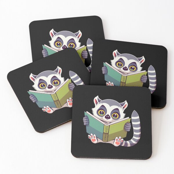 Item preview, Bookworm Lemur, funny gifts for book and lemur lovers designed and sold by V-Tee.